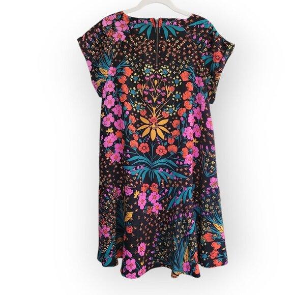 Free People Boho Mod Mini Dress NWT XS Black - Picture 5 of 16